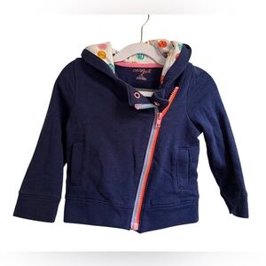 Cat & Jack Navy Hoodie with Colorful Lining